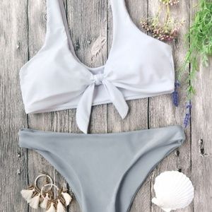 Zaful Padded Knotted Bralette Bikini